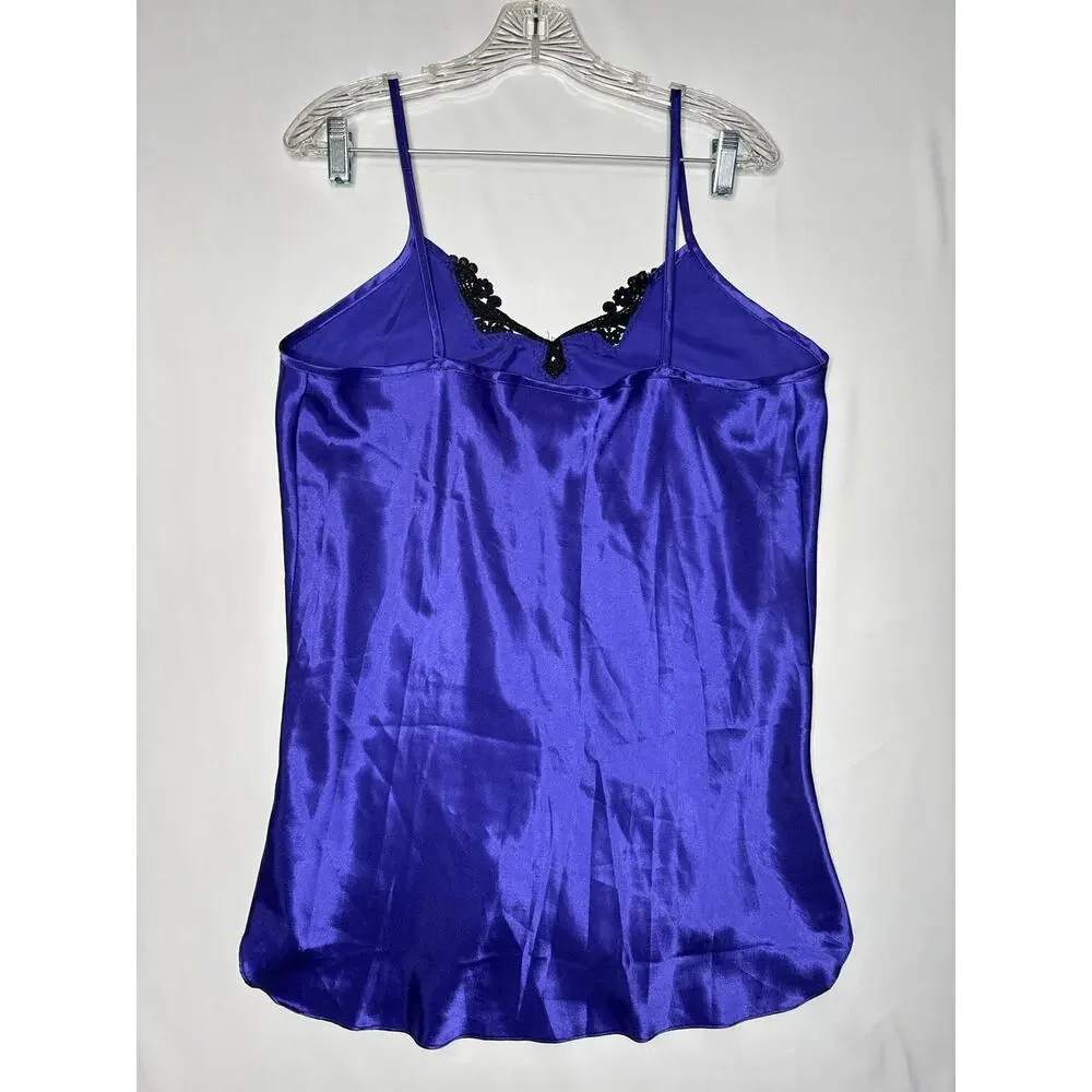 Vintage 90's Lingerie California Dynasty purple Chemise nightgown USA Medium